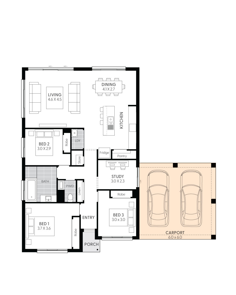 Crystal 14-floor-plan-DOUBLE-CARPORT-RHS