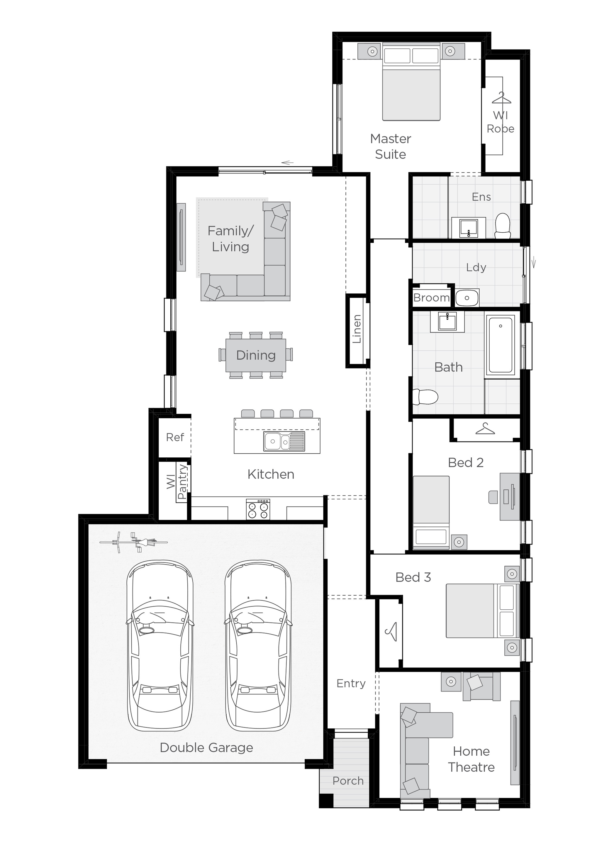 Greenwich 3 Bedroom Single Storey House Plan | Wilson Homes