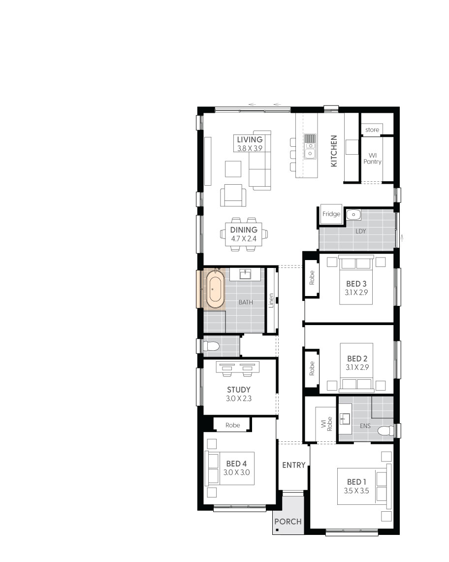 Hamilton15-floor-plan-FREESTANDING-BATH-TO-STANDARD-BATHROOM-LHS