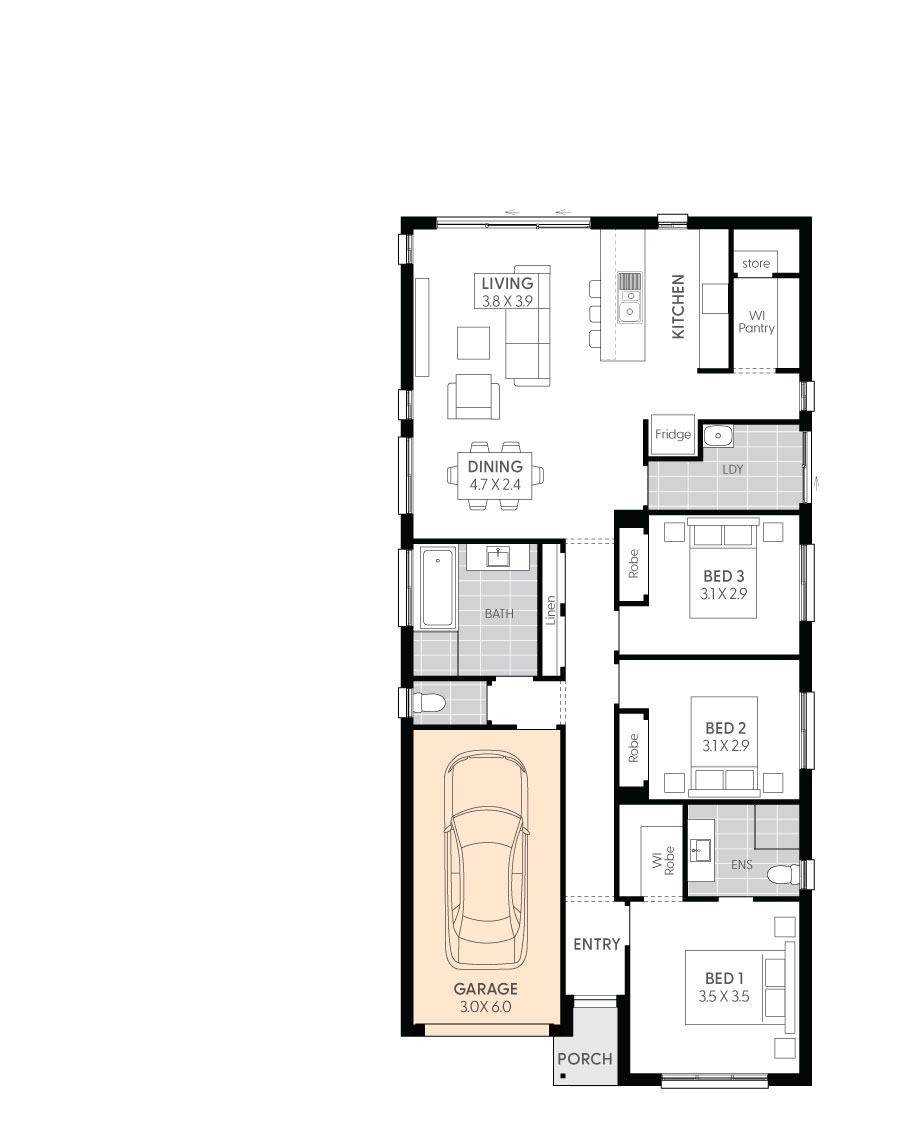 Hamilton15-floor-plan-SINGLE-GARAGE-IN-LIEU-OF-BEDROOM-4-&-STUDY-LHS