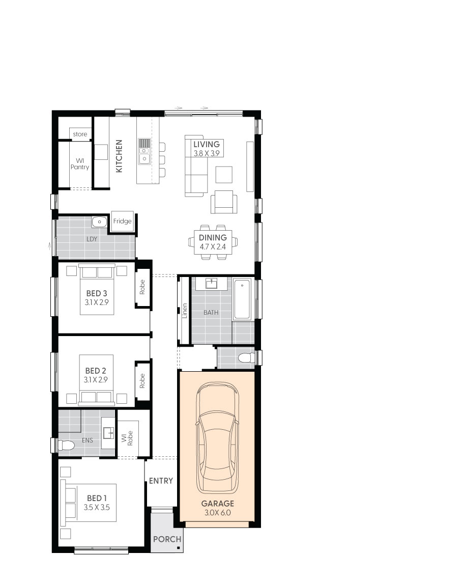 Hamilton15-floor-plan-SINGLE-GARAGE-IN-LIEU-OF-BEDROOM-4-&-STUDY-LHS