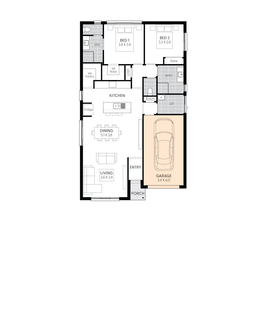 Jade14-floor-plan--TWO-BEDROOM-OPTION-WITH-SINGLE-GARAGE-LHS