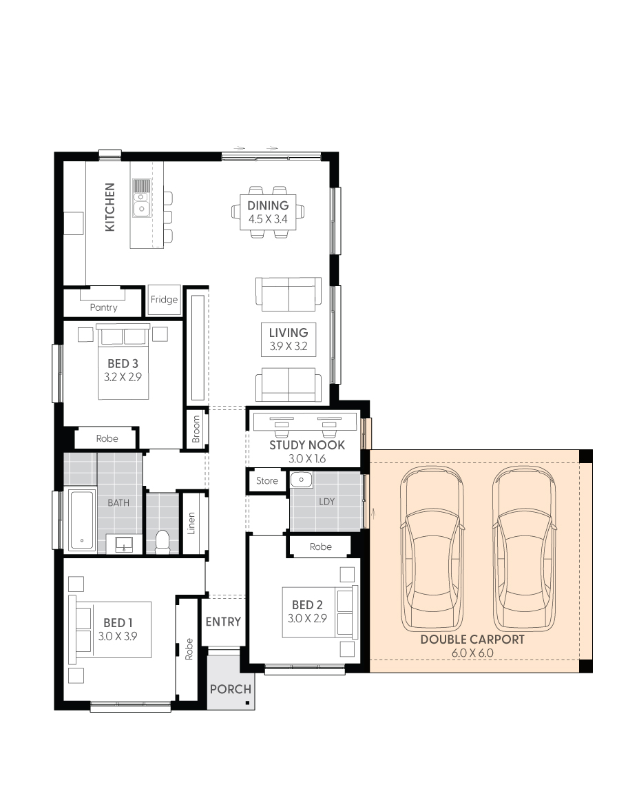 Targa13-Floor-Plan-DOUBLE-CARPORT-RHS
