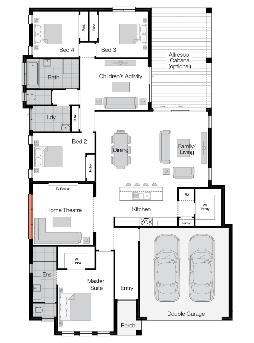 Capri Floor Plan Capri -Single Storey Floor Plan-Wilson Homes