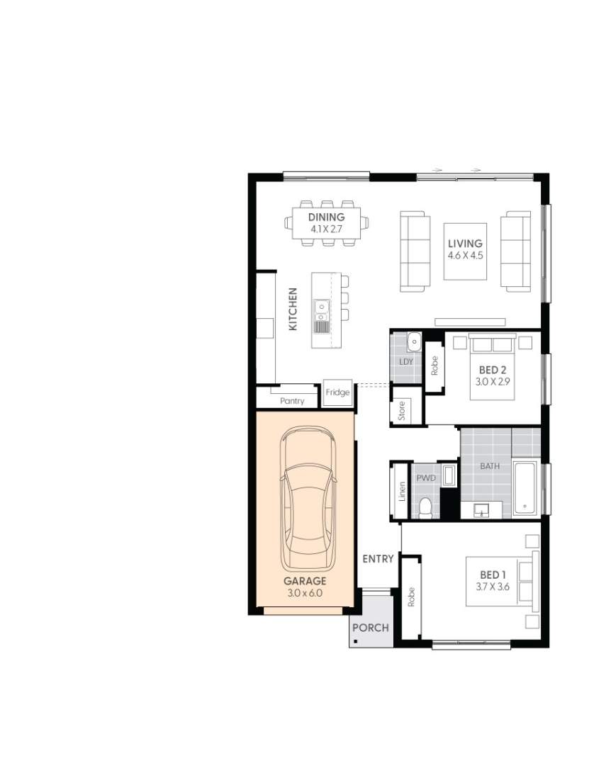 Crystal 14-Floor-Plan-GARAGE-2 BEDROOM-RHS Crystal 14-Floor-Plan-GARAGE-2 BEDROOM-RHS