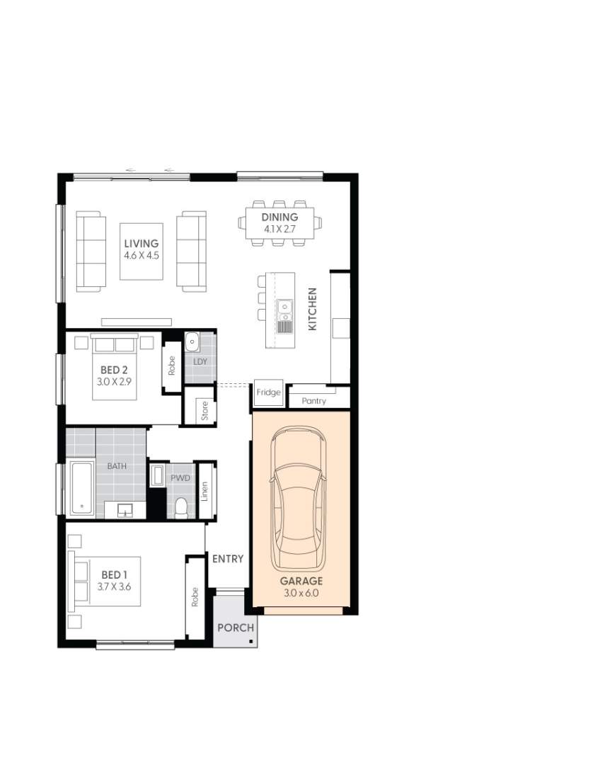 Crystal 14-Floor-Plan-GARAGE-2 BEDROOM-RHS Crystal 14-Floor-Plan-GARAGE-2 BEDROOM-RHS