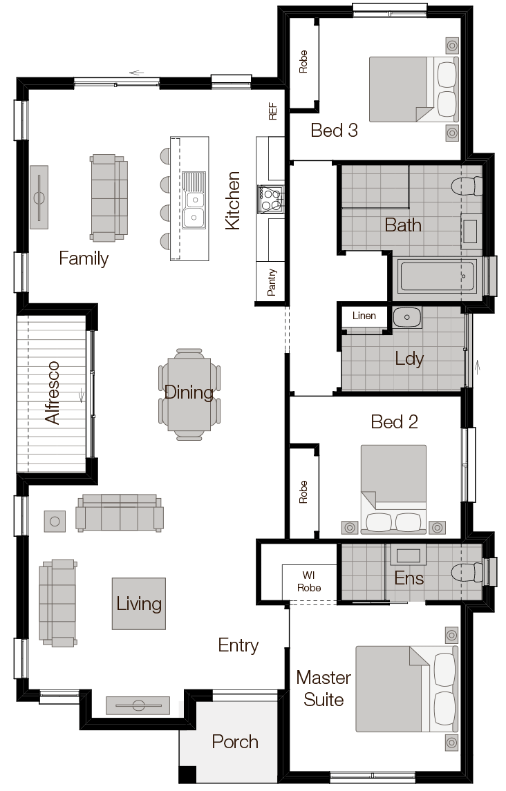 Barcelona One Floor Plan Barcelona One - Single Storey Floor Plan - Wilson Homes