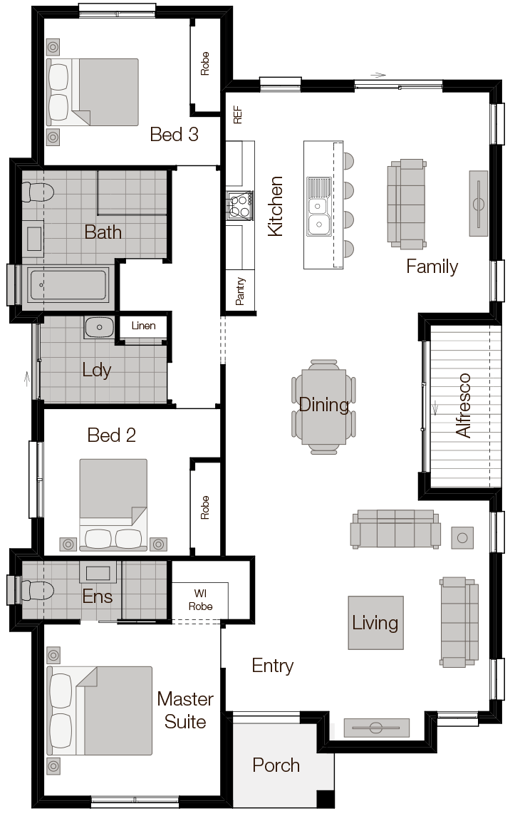 Barcelona One Floor Plan Barcelona One - Single Storey Floor Plan - Wilson Homes