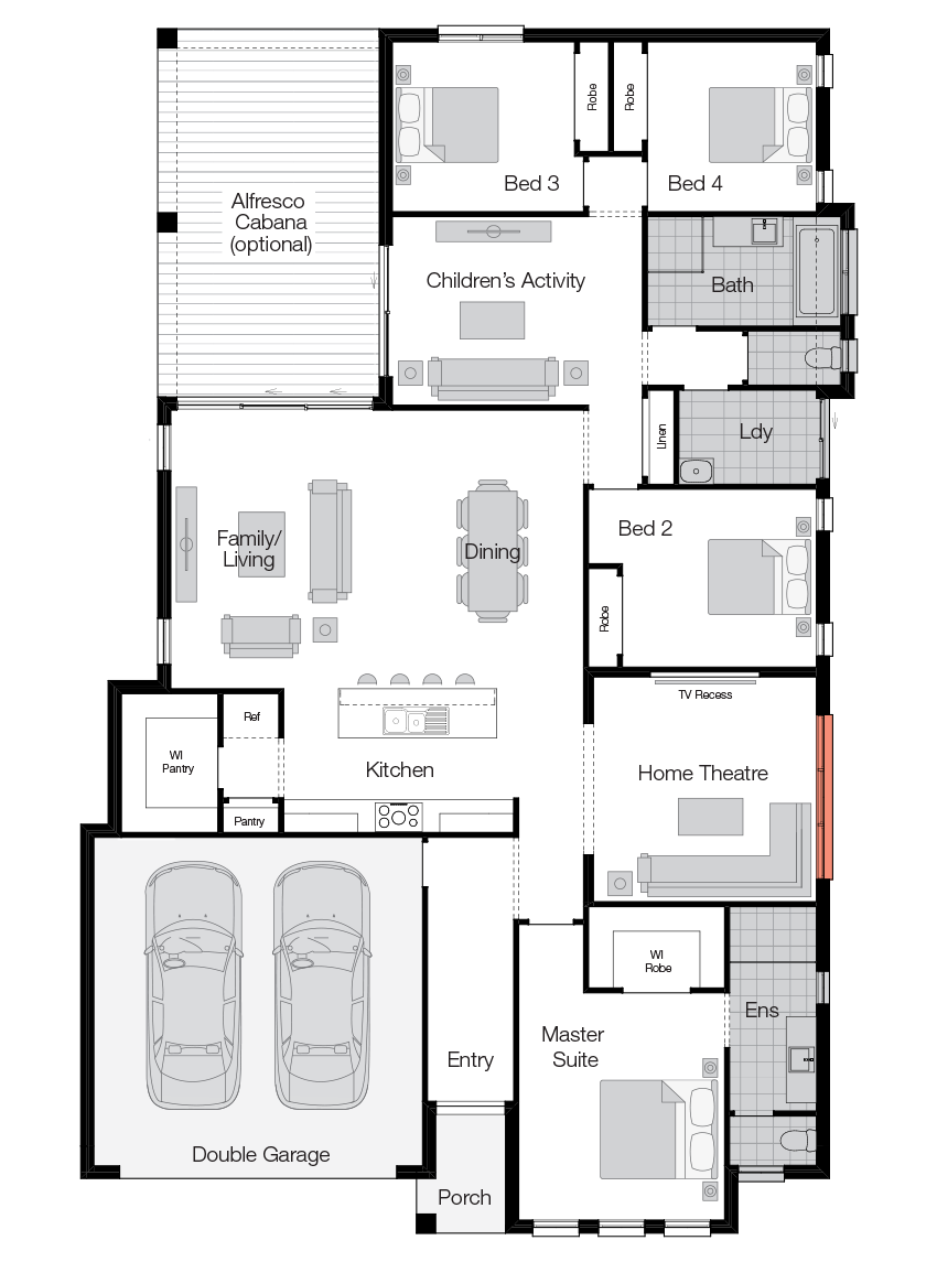 Capri Floor Plan Capri -Single Storey Floor Plan-Wilson Homes