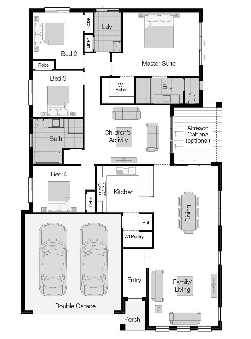 Essington Floor Plan Essington- Single Storey Floor Plan-Wilson Homes