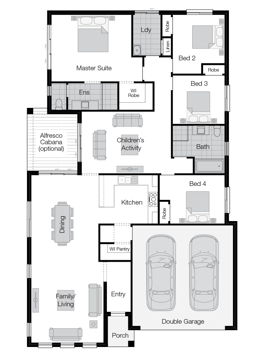 Essington Floor Plan Essington- Single Storey Floor Plan-Wilson Homes