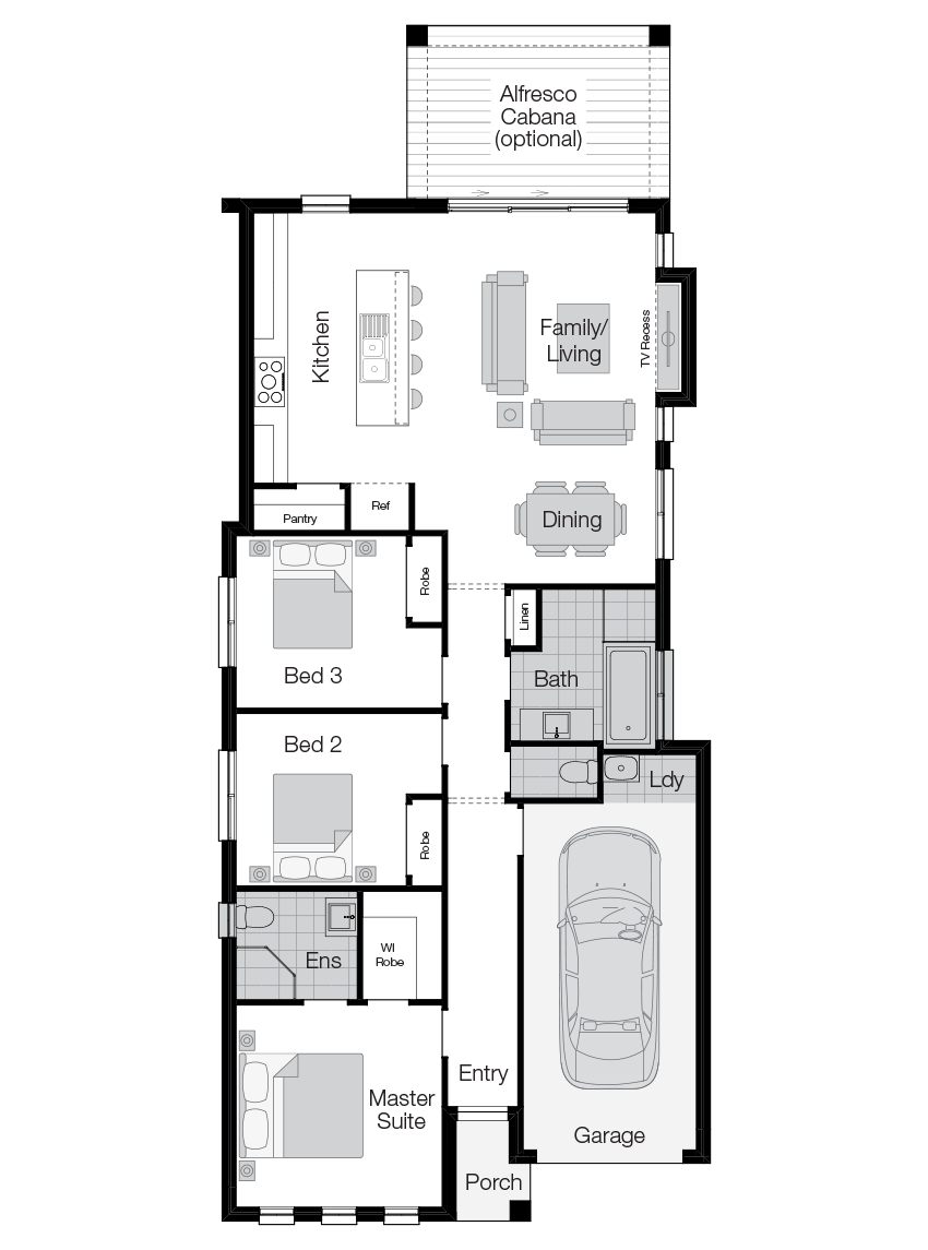 Hamilton Floor Plan Hamilton- Single Storey Floor Plan-Wilson Homes