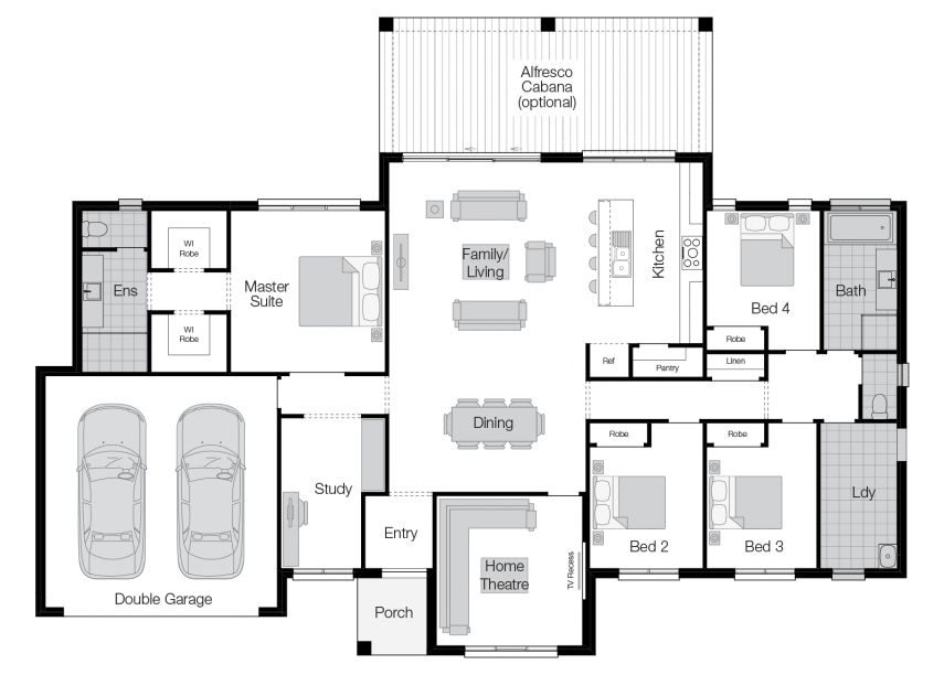 Lyndhurst Floor Plan Lyndhurst- Single Storey Floor Plan-Wilson Homes