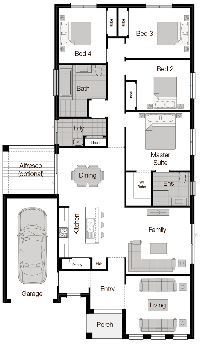 Boronia Two Floor Plan Boronia Two- Single Storey Floor Plan- Wilson Homes