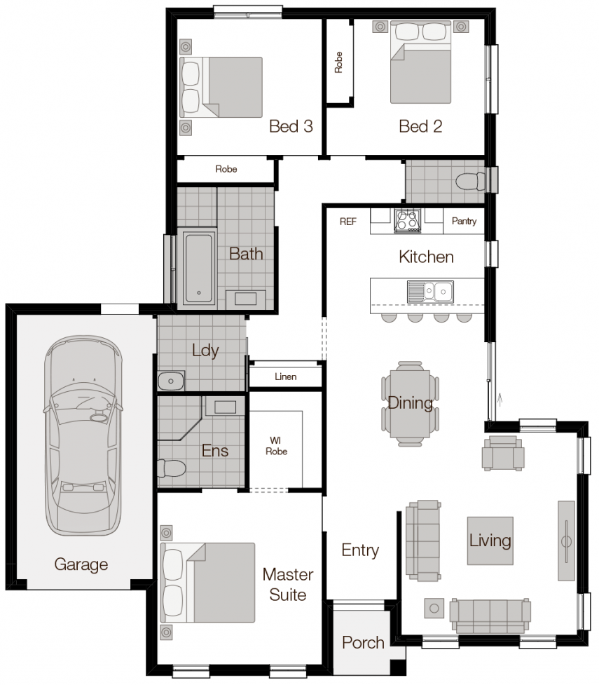 Positano Floor Plan Positano-Single Storey Floor Plan-Wilson Homes