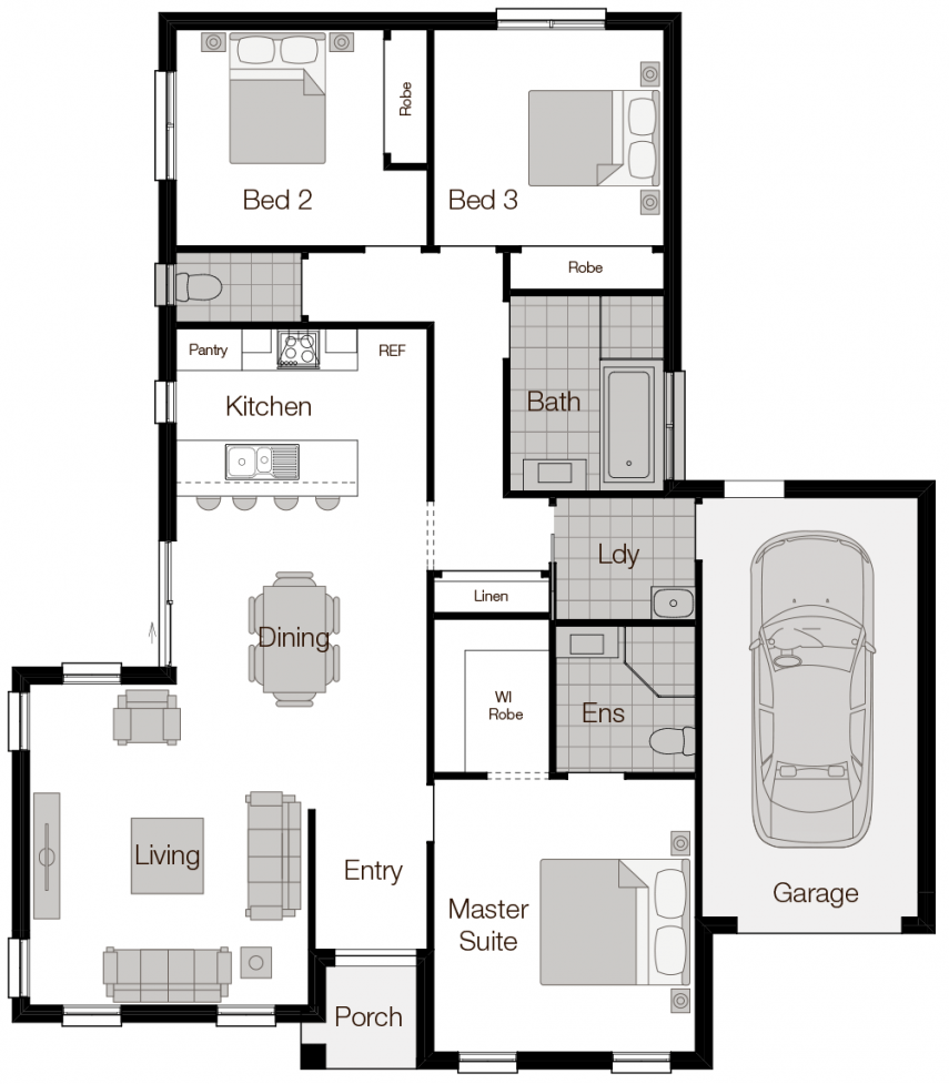 Positano Floor Plan Positano-Single Storey Floor Plan-Wilson Homes