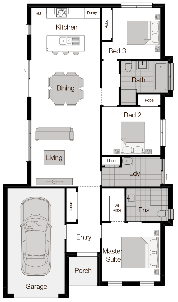 Seville Floor Plan Seville-Single Storey Floor Plan-Wilson Homes