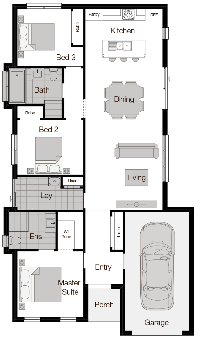 Seville Floor Plan Seville-Single Storey Floor Plan-Wilson Homes