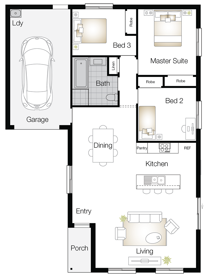 Highbury Floor Plan Highbury – Single Storey Floor Plan - Wilson Homes