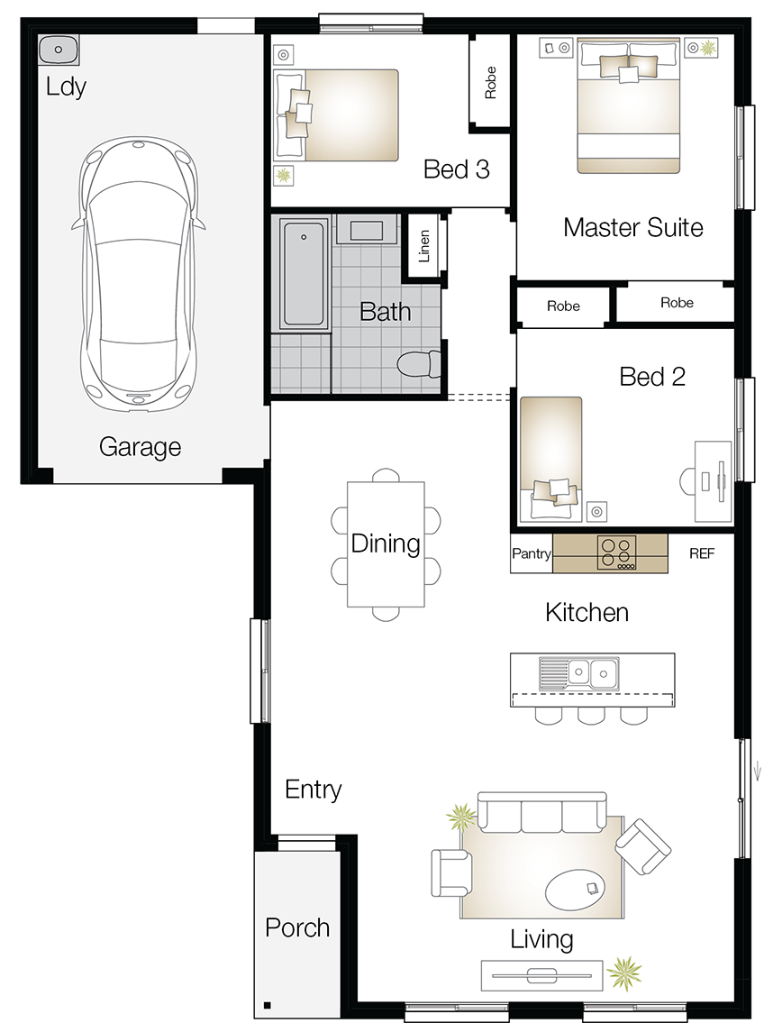 Highbury Floor Plan Upgrade Highbury – Single Storey Floor Plan Upgrade - Wilson Homes