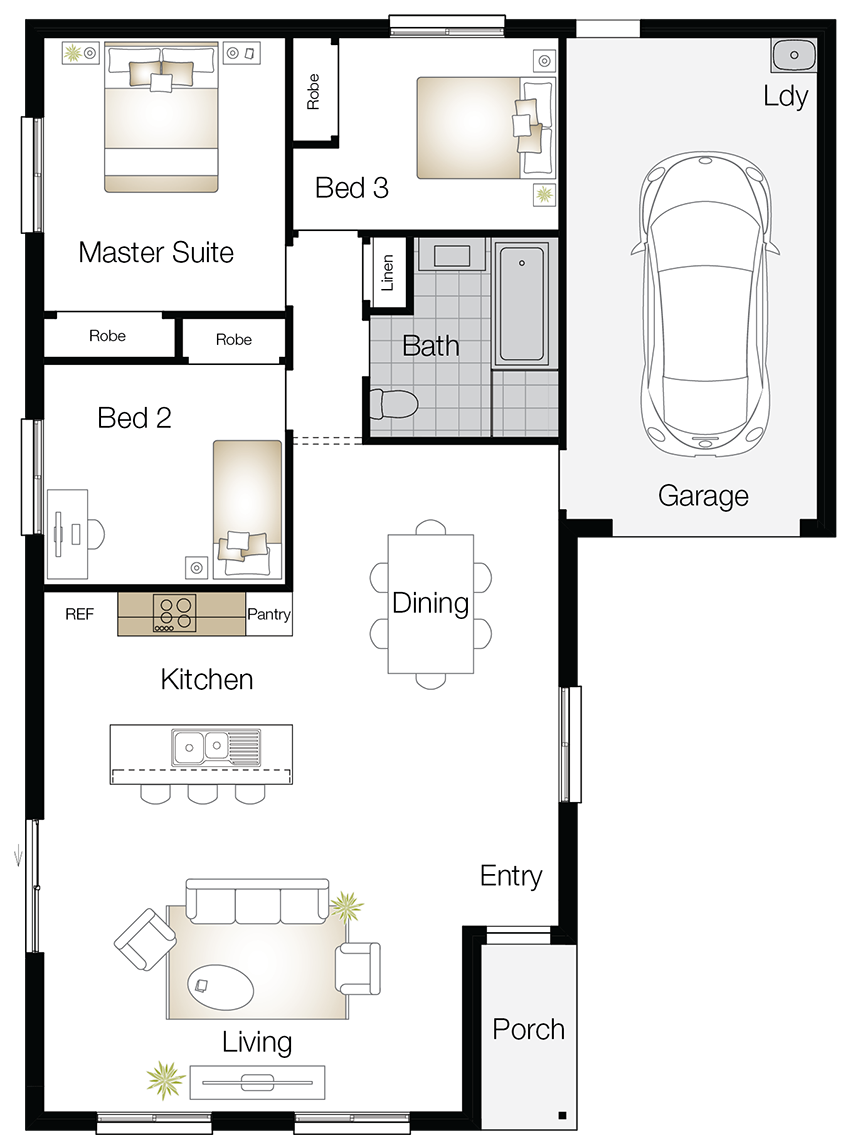 Highbury Floor Plan Upgrade Highbury – Single Storey Floor Plan Upgrade - Wilson Homes