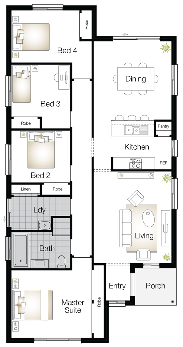 Jamison Two Floor Plan Jamison Two – Single Storey Floor Plan - Wilson Homes