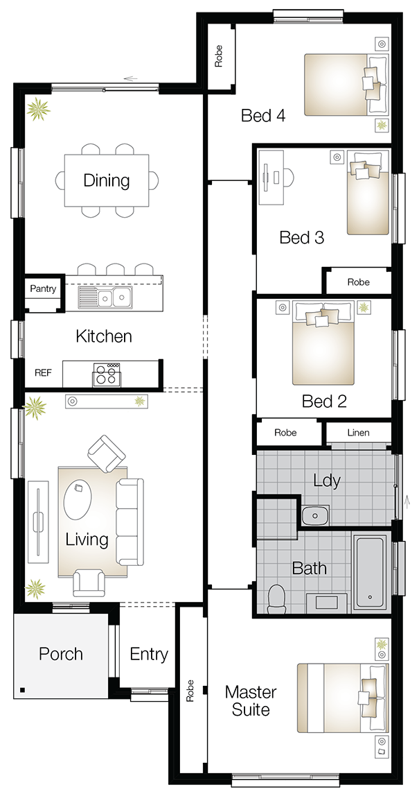 Jamison Two Floor Plan Jamison Two – Single Storey Floor Plan - Wilson Homes