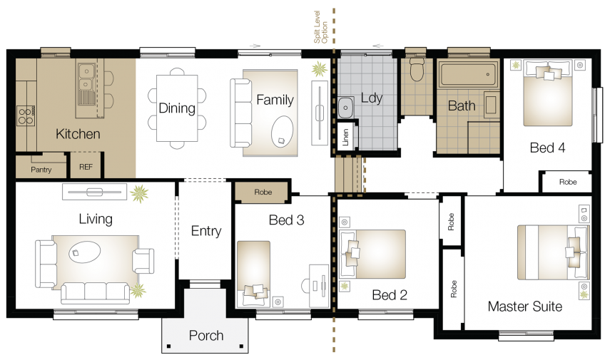 Kingston One Floor Plan Upgrade Kingston One – Single Storey Floor Plan Upgrade - Wilson Homes