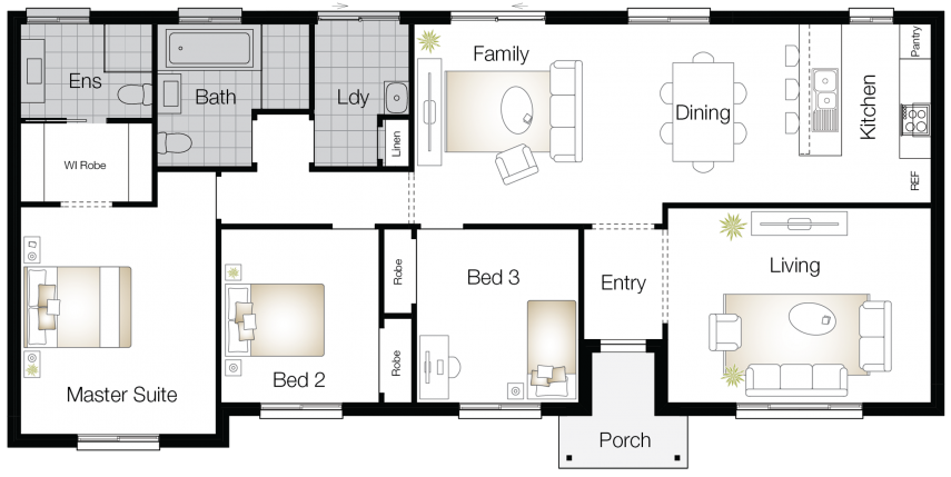 Kingston Two Floor Plan Kingston Two – Single Storey Floor Plan - Wilson Homes