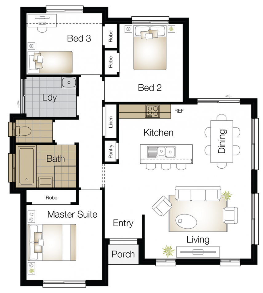 Monash One Floor Plan Upgrade Monash One – Single Storey Floor Plan Upgrade - Wilson Homes