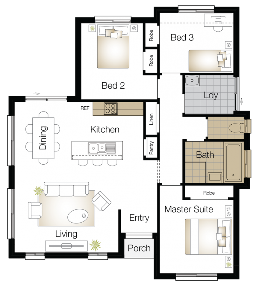 Monash One Floor Plan Upgrade Monash One – Single Storey Floor Plan Upgrade - Wilson Homes