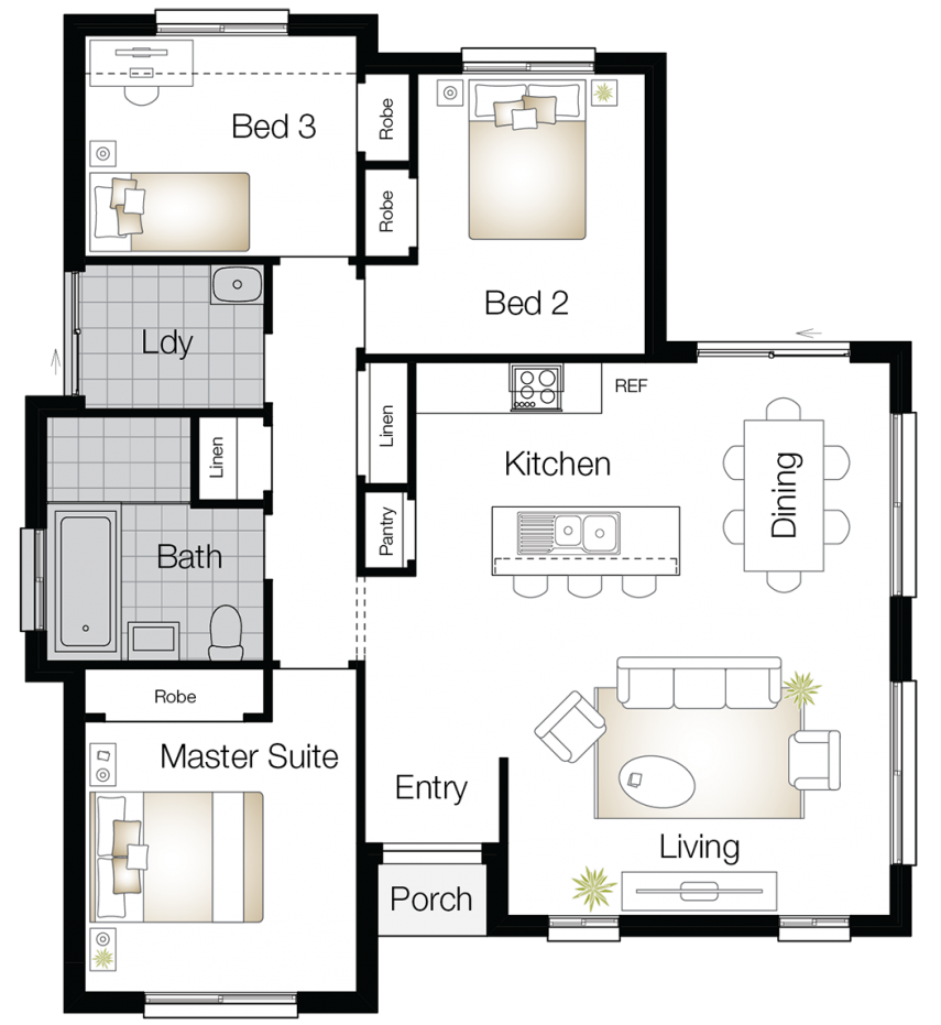Monash One – Single Storey Floor Plan - Wilson Homes