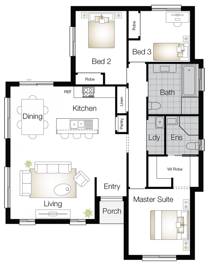 Monash Two Floor Plan Monash Two – Single Storey Floor Plan - Wilson Homes