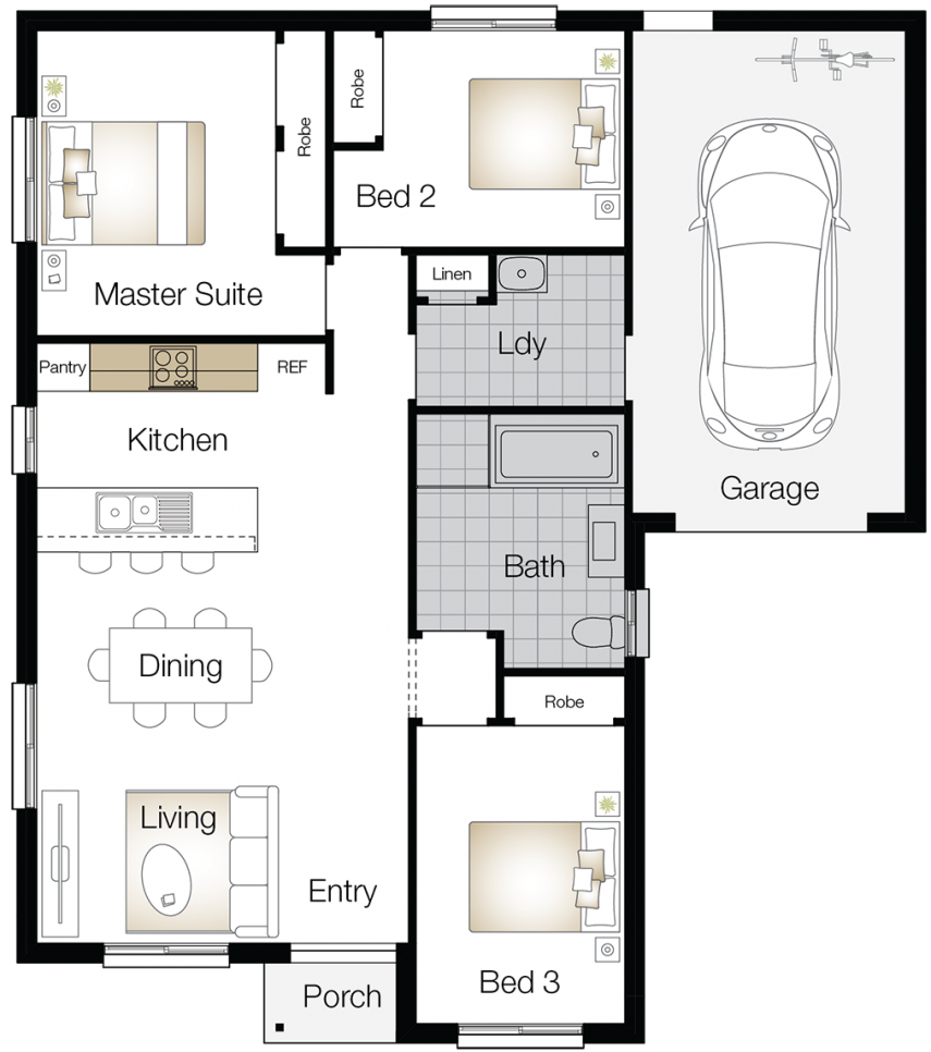 Northumberland Floor Plan Upgrade Northumberland – Single Storey Floor Plan Upgrade - Wilson Homes