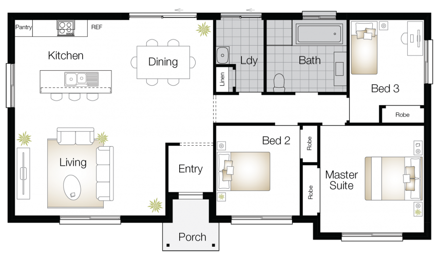 Throsby Floor Plan Throsby – Single Storey Floor Plan - Wilson Homes