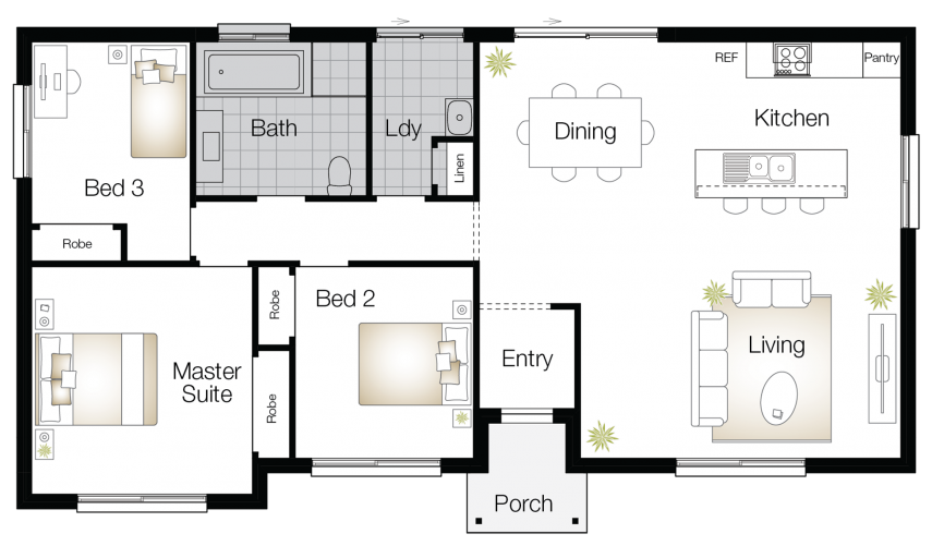 Throsby Floor Plan Throsby – Single Storey Floor Plan - Wilson Homes