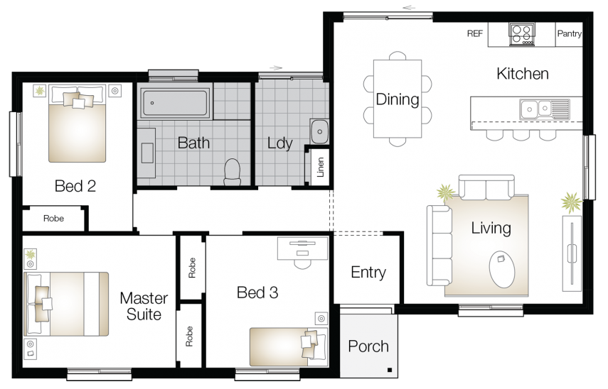 Vasey Floor Plan Vasey – Single Storey Floor Plan - Wilson Homes