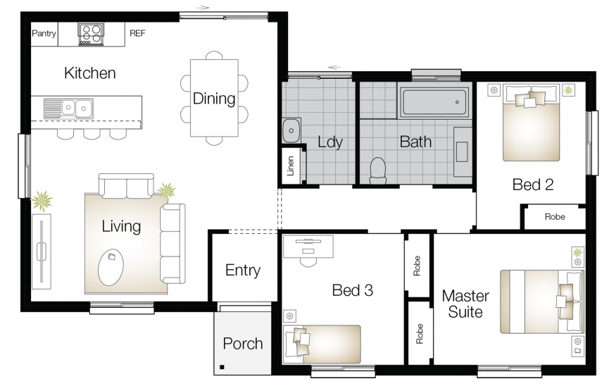 Vasey Floor Plan Vasey – Single Storey Floor Plan - Wilson Homes