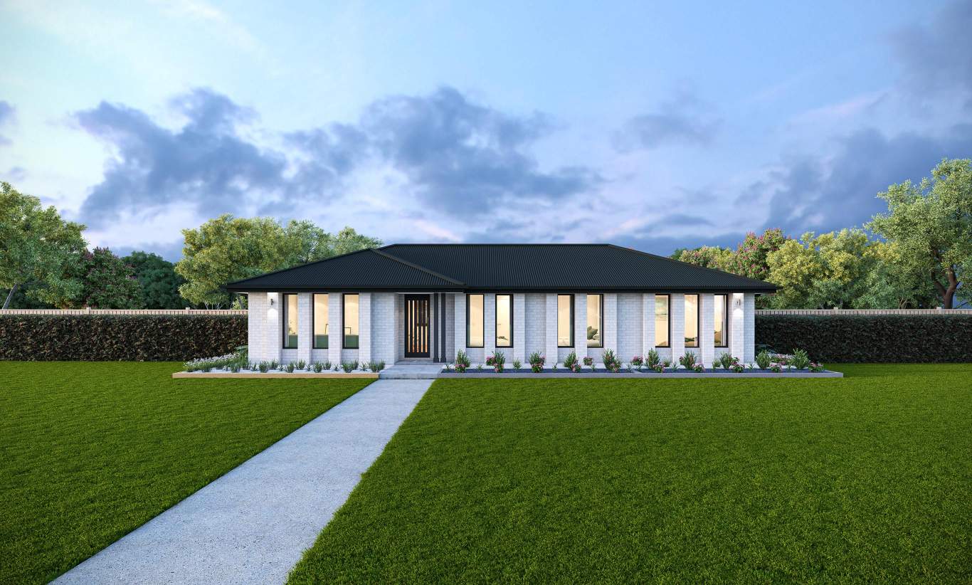 Kingston 14 Single Storey Home Design Grange Facade LHS