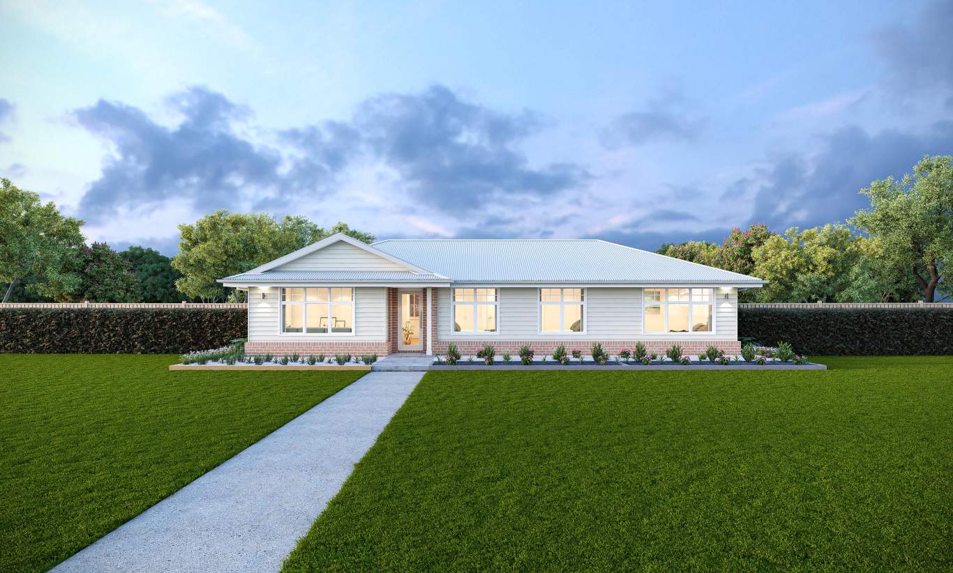 Kingston 14 Single Storey Home Design Hampton Facade LHS