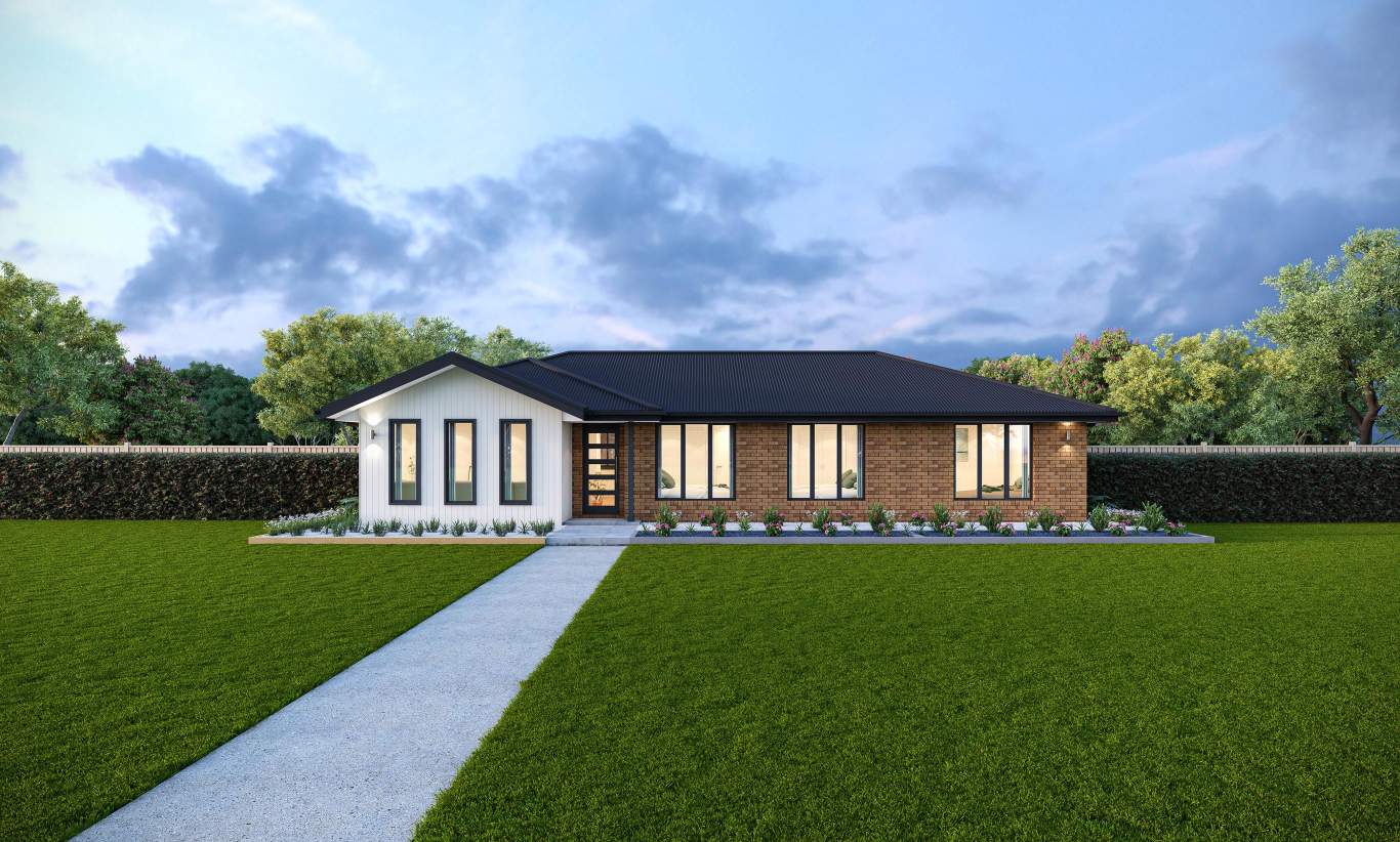 Kingston 14 Single Storey Home Design Verve Facade LHS