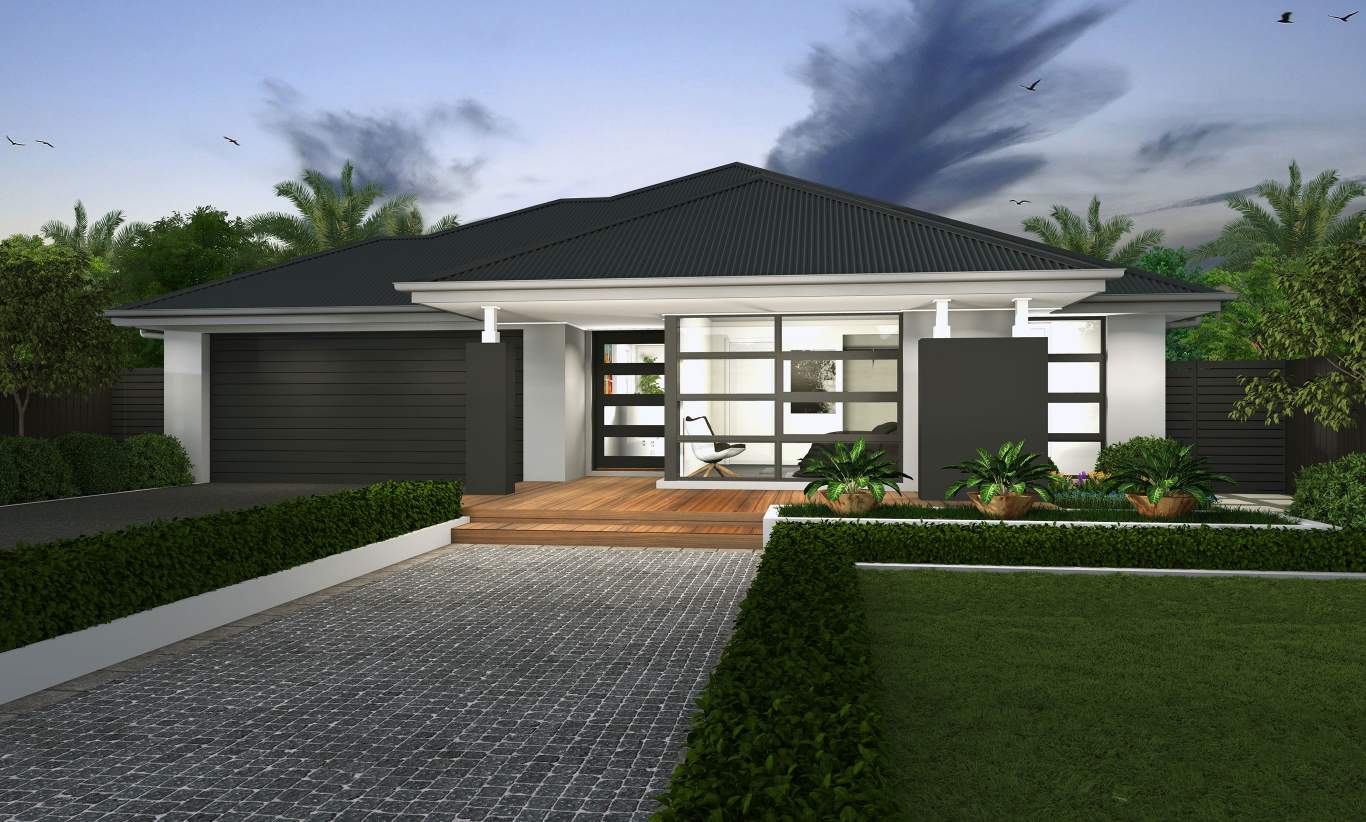 Contemporary Facade-Capri Home Design-Wilson Homes