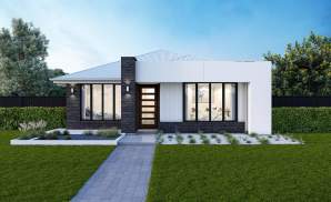 Crystal 14 Single Storey House Design Contempo Facade