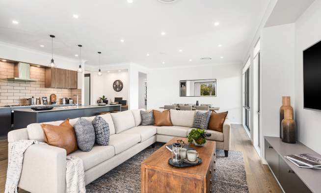 Bexley - Lounge & Kitchen - Huntlee - McDonald Jones Homes