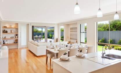Kitchen,Dining, Living, Bordeaux Home Design - McDonald Jones