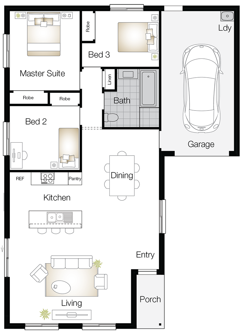 Highbury Floor Plan Highbury – Single Storey Floor Plan - Wilson Homes
