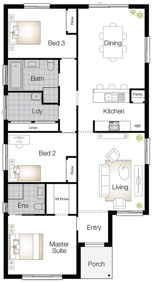Jamison One Floor Plan Jamison One – Single Storey Floor Plan - Wilson Homes