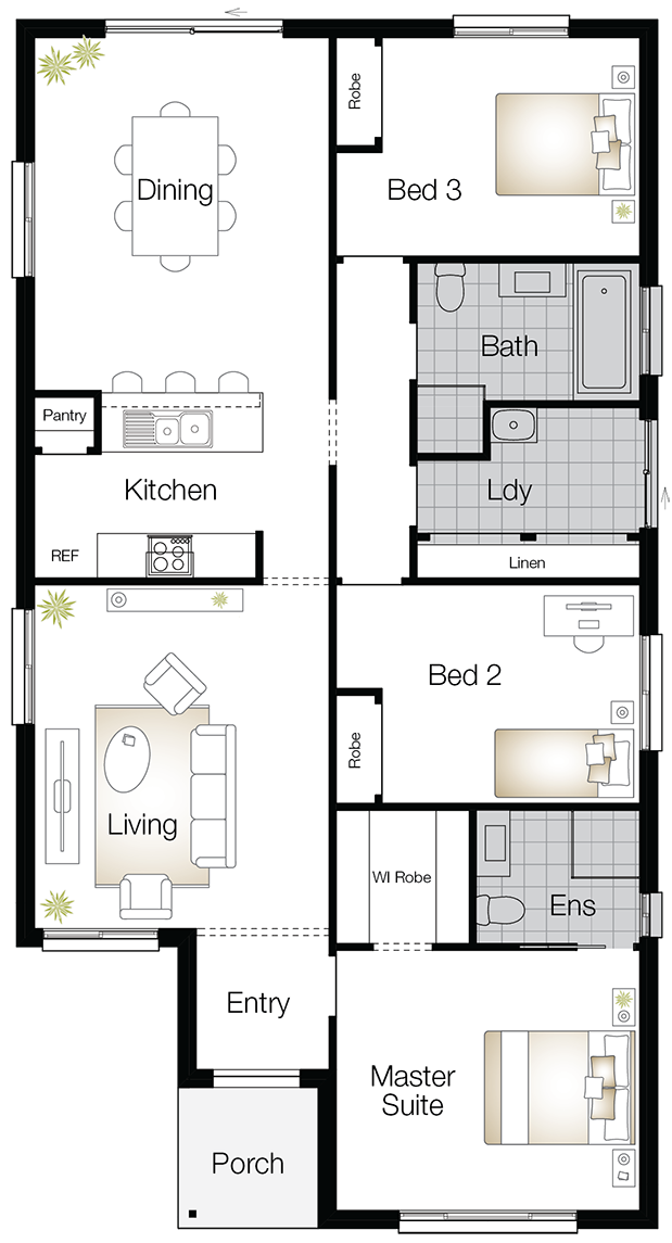 Jamison One Floor Plan Jamison One – Single Storey Floor Plan - Wilson Homes
