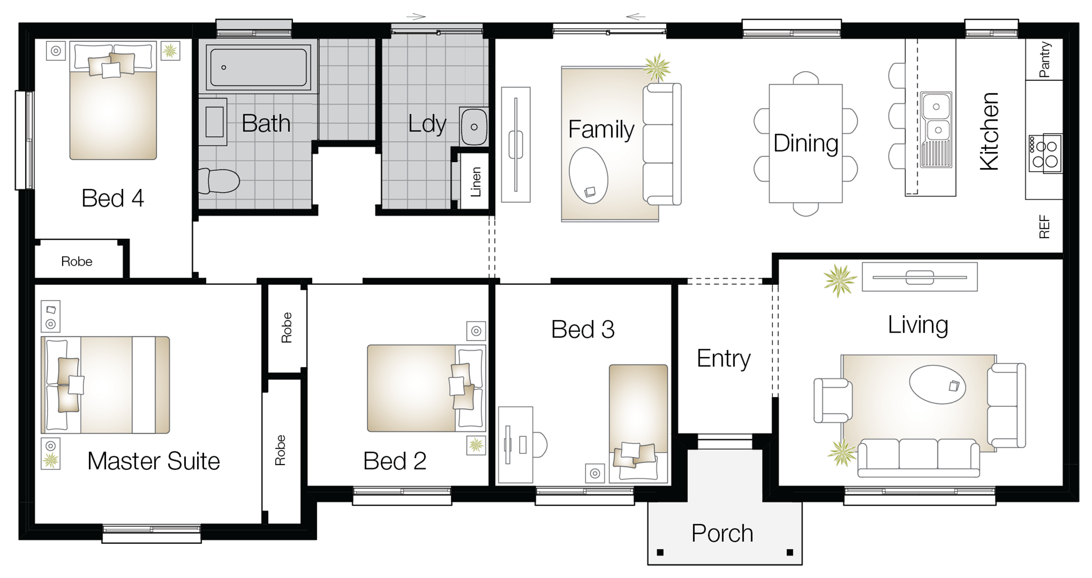 Kingston One Floor Plan Kingston One – Single Storey Floor Plan - Wilson Homes