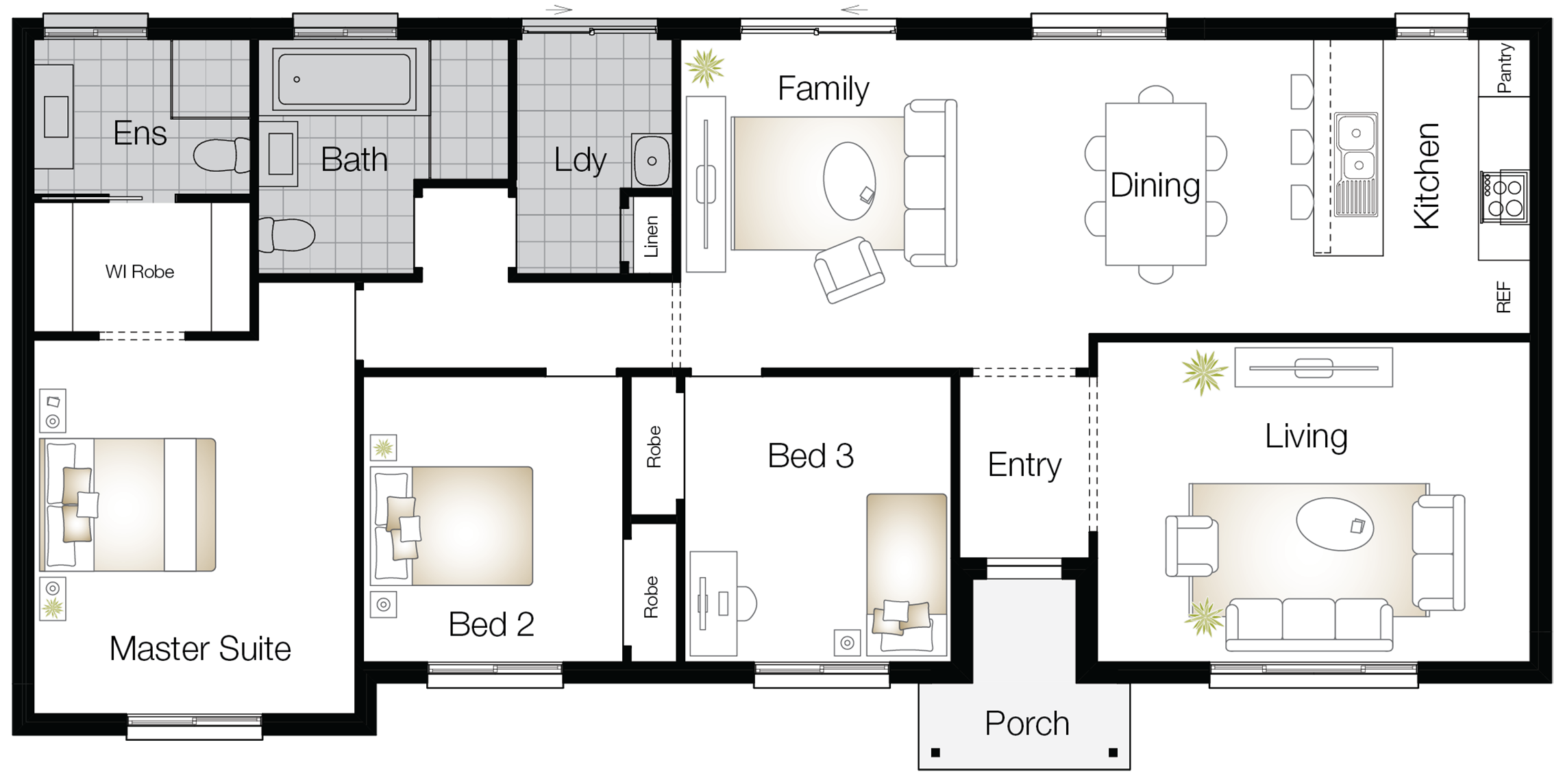 Kingston Two Floor Plan Kingston Two – Single Storey Floor Plan - Wilson Homes